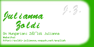 julianna zoldi business card